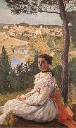 Frederic Bazille View of the Village of Castelnau-le-lez oil painting picture wholesale